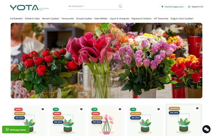 Çiçekçi E-Ticaret Teması